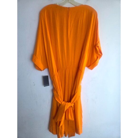 Eloquii Orange Wrap Jumpsuit - Picture 8 of 12